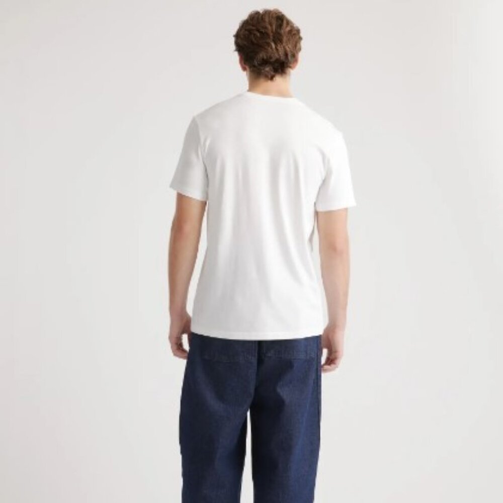 Quince Cotton Modal Crew Neck Tee (3-Pack) White M - Picture 3 of 3